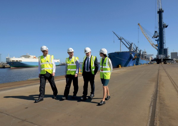 Shadow Transport Secretary of State for Transport visits Port of Tyne